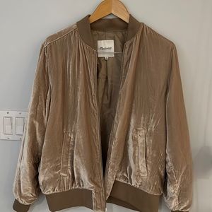 Madewell velvet bomber jacket